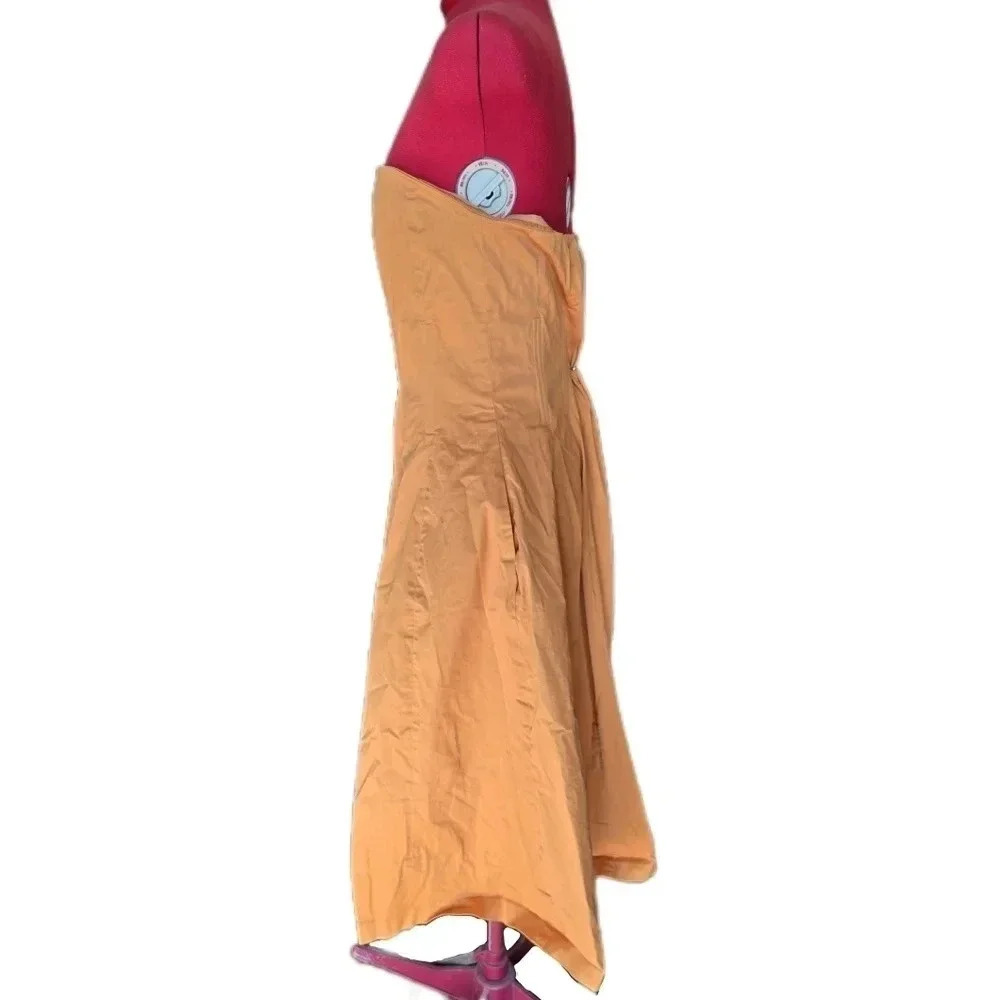 Eva Mendes by NY&Company, Size 12, Orange Strapless Dress - Picture 4 of 10
